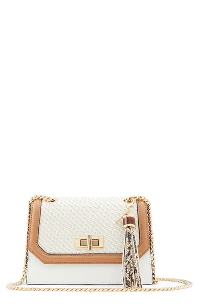 Aldo Umialith Faux Leather Crossbody Bag In Bone Multi