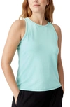 Eileen Fisher Slim Fit Scoop Neck Tank In Aqua