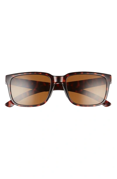 Smith Headliner 55mm Rectangle Sunglasses In Tortoise/ Polarized Brown