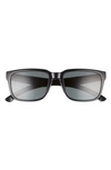 Smith Headliner 55mm Rectangle Sunglasses In Black/ Polarized Gray