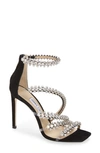 JIMMY CHOO JOSEFINE CRYSTAL EMBELLISHED SANDAL,J000143210