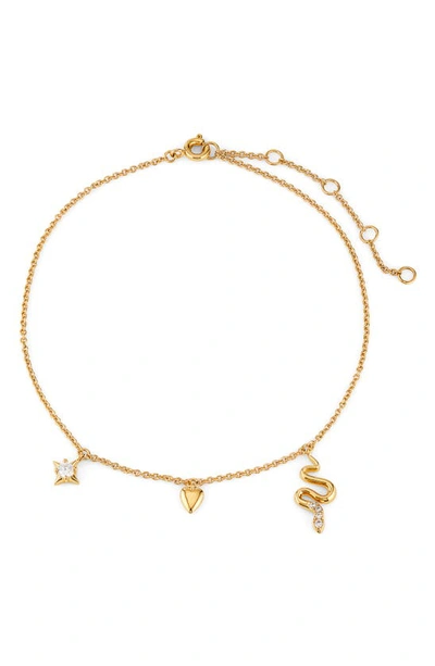 Ajoa Charm Anklet In Gold