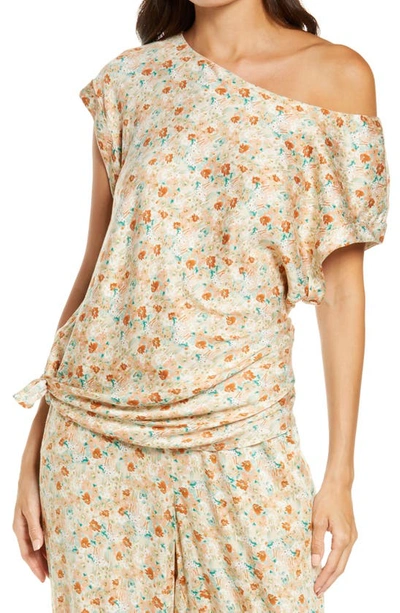 Lightcodes Light Codes Cuffed Tie Tunic In Opal Floral