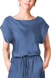 Lightcodes Light Codes Cuffed Tie Tunic In Lapis