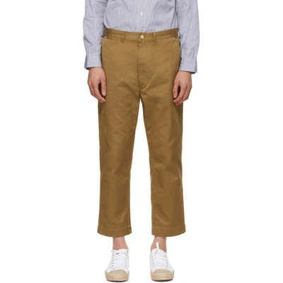 Junya Watanabe Beige Carhartt Wip Edition Garment-dyed Trousers In Brown