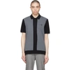 COMME DES GARÇONS HOMME DEUX BLACK & GREY FRED PERRY EDITION COLORBLOCKED POLO