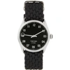 TOM FORD SILVER & BLACK LEATHER 002 WATCH