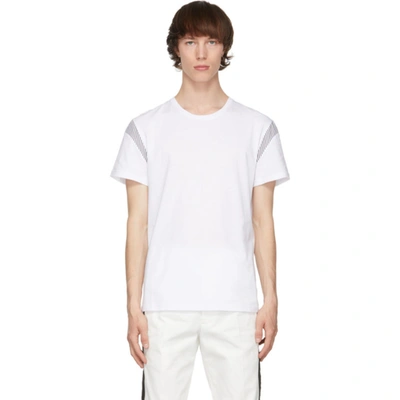 Alexander Mcqueen White Paneled T-shirt In 0900 White/mix