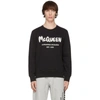 Alexander Mcqueen Black Graffiti Sweatshirt In Black/white