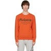 Alexander Mcqueen Graffiti Print Logo Sweatshirt In Orange