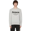 Alexander Mcqueen Graffiti Print Sweatshirt In Grey