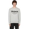Alexander Mcqueen Graffiti-print Crew-neck Sweatshirt In Grey