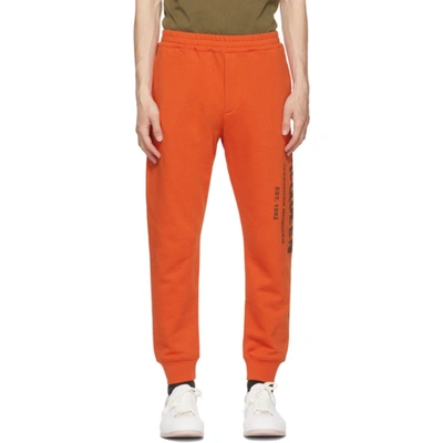 Alexander Mcqueen 橙色 Graffiti 运动裤 In 0909 Orange/khaki