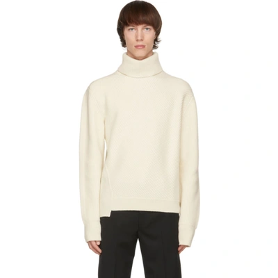 Alexander Mcqueen Off-white Roll Neck Turtleneck