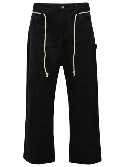 Ambush Black Oversized Drawstring Jeans | ModeSens