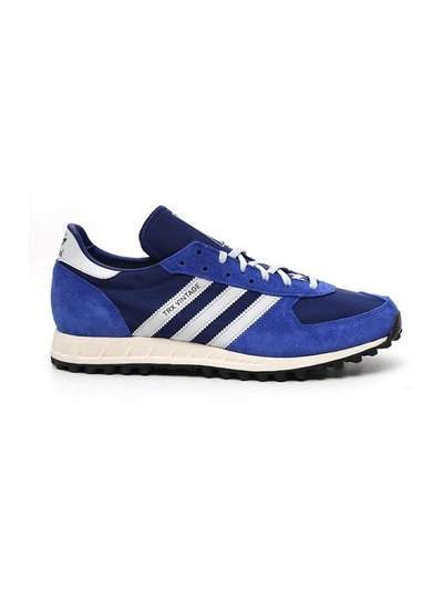 Adidas Originals Spezial Trx Vintage Leather-trimmed Shell And Suede Sneakers In Blue