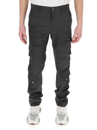 Givenchy Flap-pocket Shell Slim-leg Cargo Trousers In Dark Grey