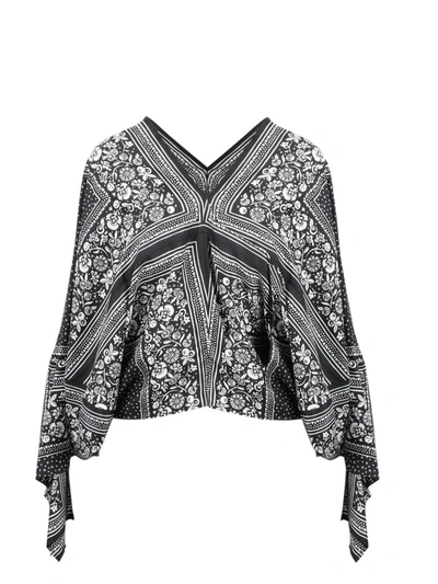 See By Chloé Floral-print Silk Blouse In Black