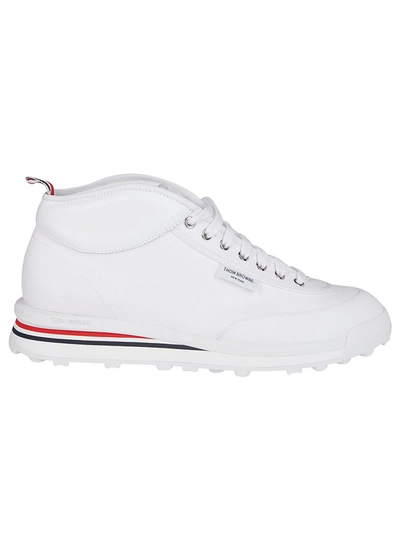 Thom Browne Rugby Trainer In Canvas Sneakers In White
