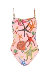 VERSACE Versace Trésor De La Mer Print Swimsuit