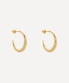 Otiumberg 14ct Gold Plated Vermeil Silver Graduated Hoop Earrings In Gold