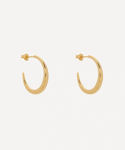Otiumberg 14ct Gold Plated Vermeil Silver Graduated Hoop Earrings