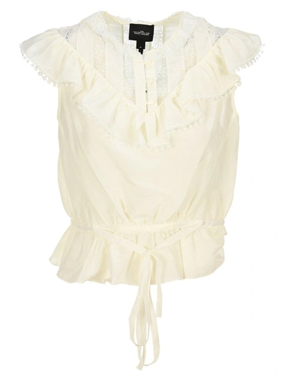 Marc Jacobs The Victorian Cotton-blend Blouse In White