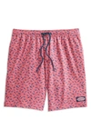 Vineyard Vines Chappy Stripe Swim Trunks In Plane Lobster Reef