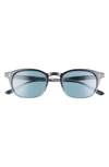 Salt Quinn 50mm Polarized Sunglasses In Coastal Fog/ Blue