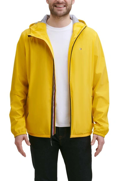 Tommy Hilfiger Stretch Performance Rain Jacket In Yellow