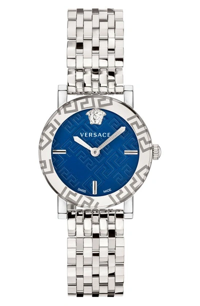 Versace Greca Glass Bracelet Watch, 32mm In Silver