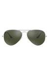 Ray Ban 3025 58mm Classic Aviator Sunglasses In Green
