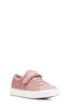 Geox Kids' Ciak Leather Toecap Sneakers In Pink