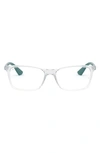 Ray Ban 54mm Optical Glasses In Transparent Green
