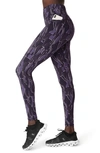 Sweaty Betty Zero Gravity High Waist Running Leggings In Grey Geometry Print