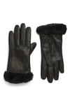 Ugg Genuine Shearling Leather Tech Gloves In Kiss