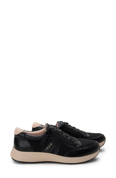 Traq By Alegria Eazee Sneaker In Black Leather