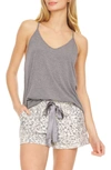 Fn Contemporary Jillian Short Pajamas In Grey
