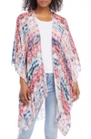 Karen Kane Open Front Print Wrap In Print