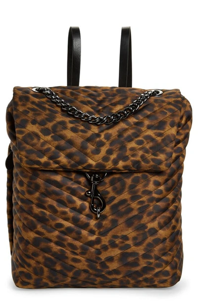 Rebecca Minkoff Edie Backpack In Natural Leopard