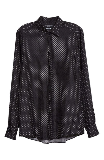 Dolce & Gabbana Polka Dot Silk Twill Blouse In Polka Dot Ecru