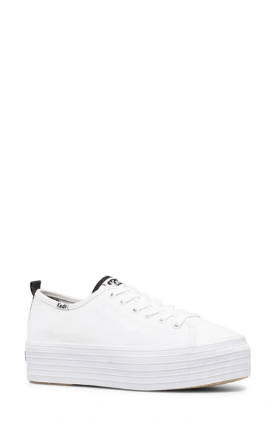 Kedsr Triple Up Platform Trainer In White