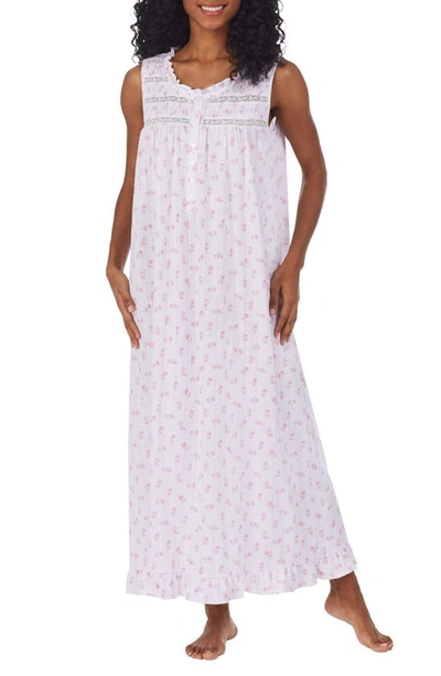 Eileen West Ballet Nightgown In White Pink