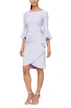 ALEX EVENINGS BELL SLEEVE SHEATH DRESS,134183