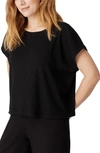 Eileen Fisher Crewneck Boxy Rib T-shirt In Black