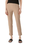 Eileen Fisher High Waist Slim Crop Pants In Beige