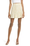 Reformation Flounce Floral Print Mini Skirt In Lima