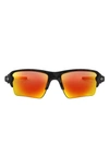 Oakley Flak 59mm Rectangular Sunglasses In Black