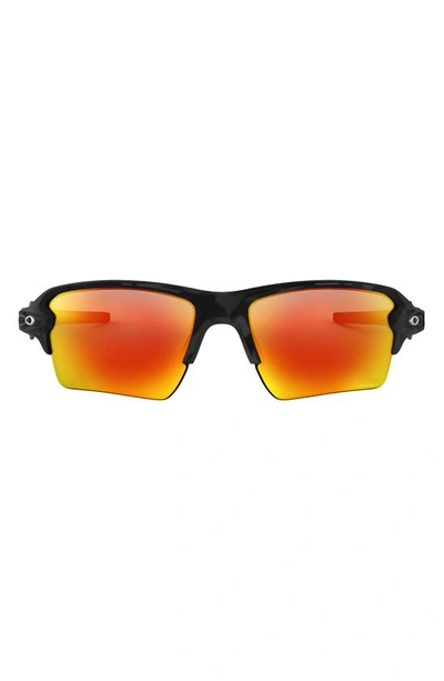 Oakley Flak 59mm Rectangular Sunglasses In Black
