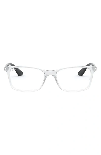 Ray Ban 54mm Optical Glasses In Transparent/ Black